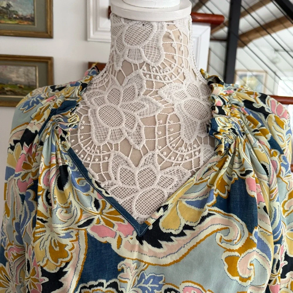GILBER FARRAR Mel Multicolor Dress NWT XS $325 - Picture 2 of 5